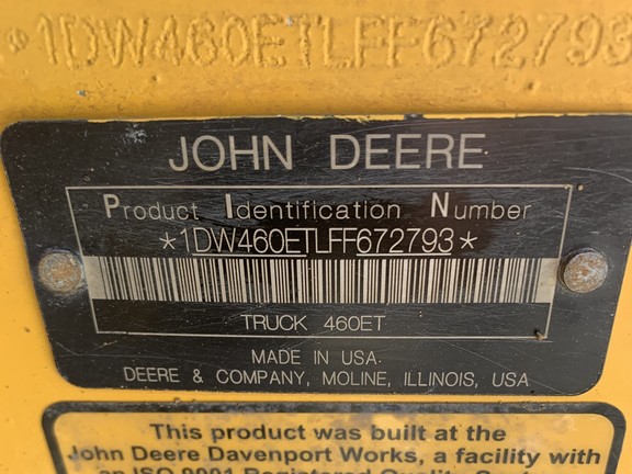 2016 John Deere 460E