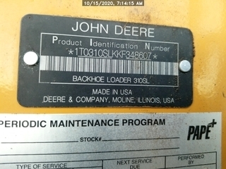 2019 John Deere 310SL
