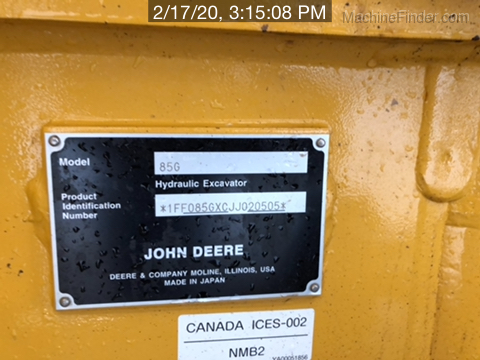2019 John Deere 85G