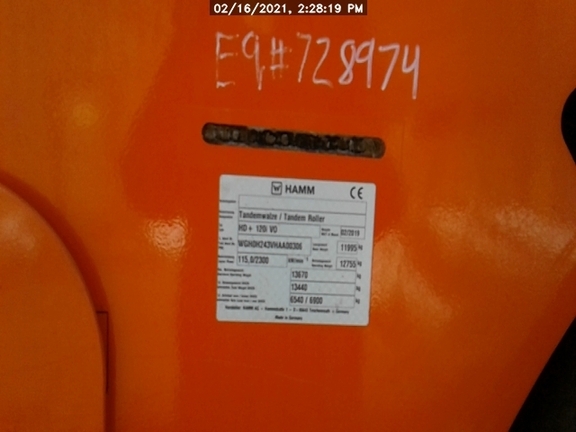 2019 Hamm HD120I