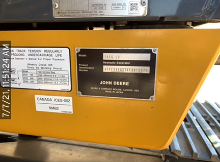 2019 John Deere 245G