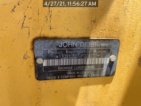 2018 John Deere 310SL