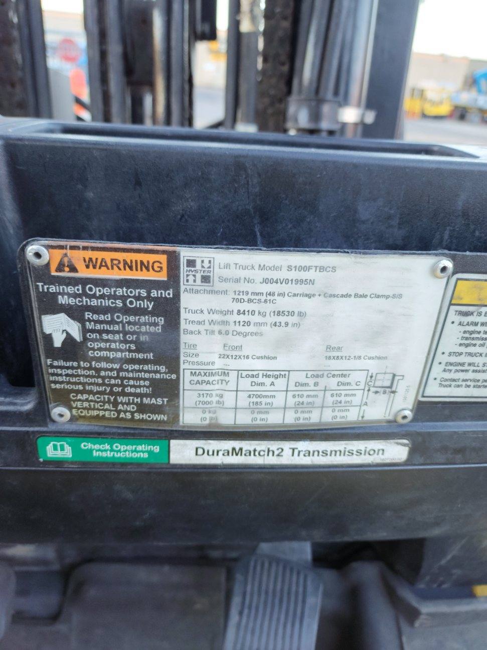 2015 Hyster S100FT