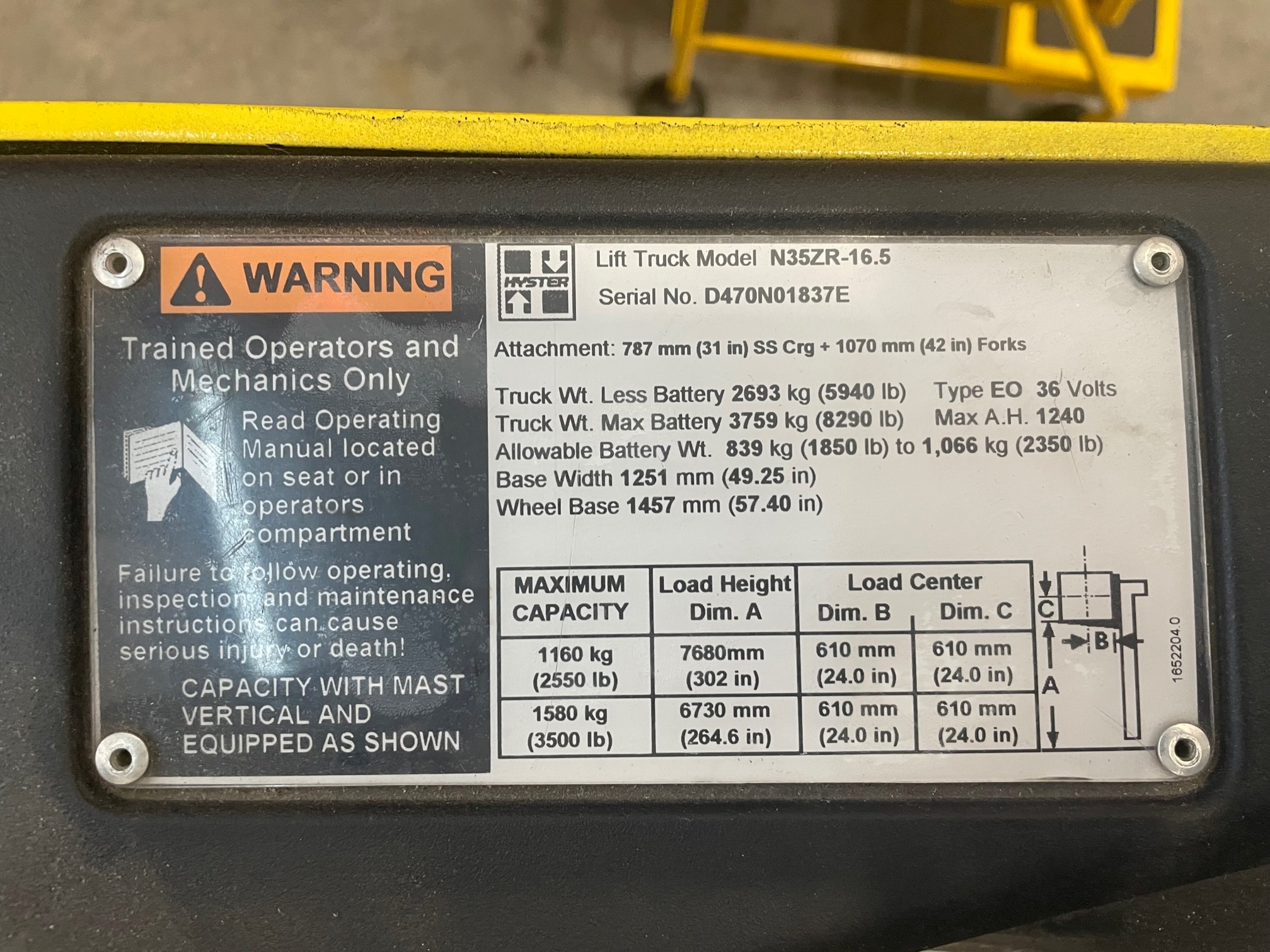 2007 Hyster N35ZR