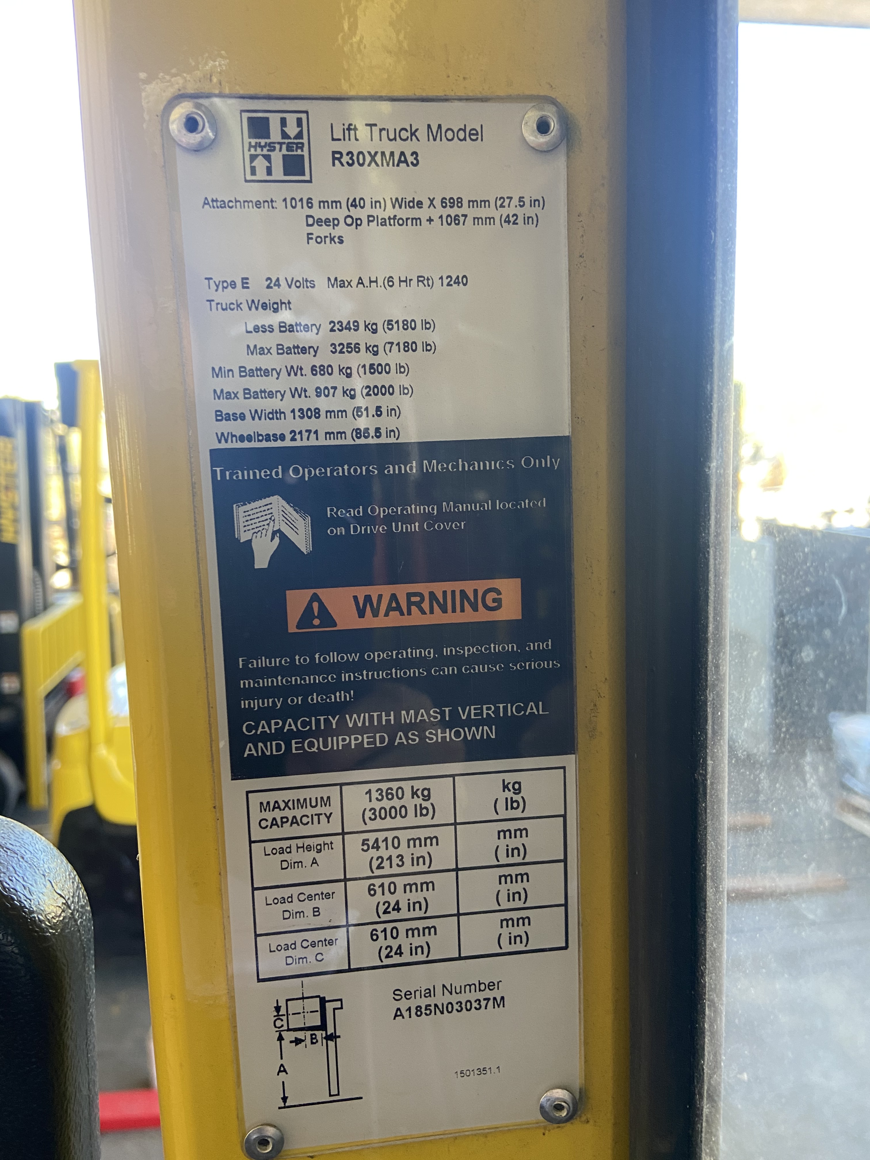 2014 Hyster R30XMA