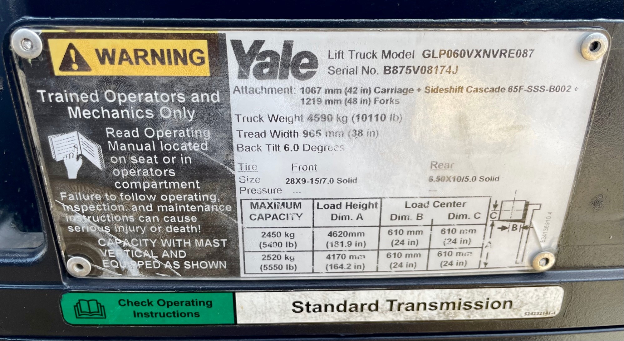 2011 Yale GLP060