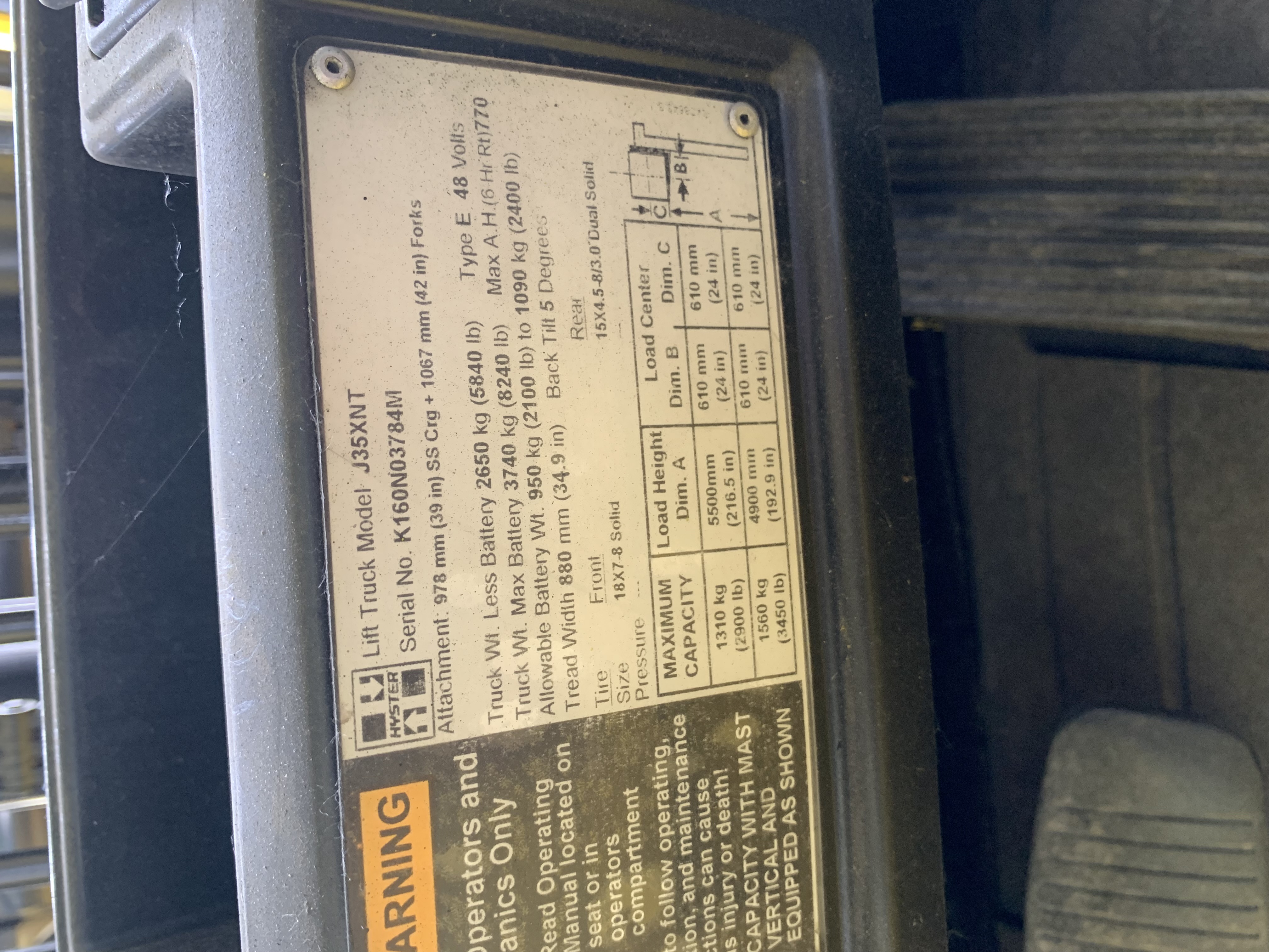 2014 Hyster J35XNT