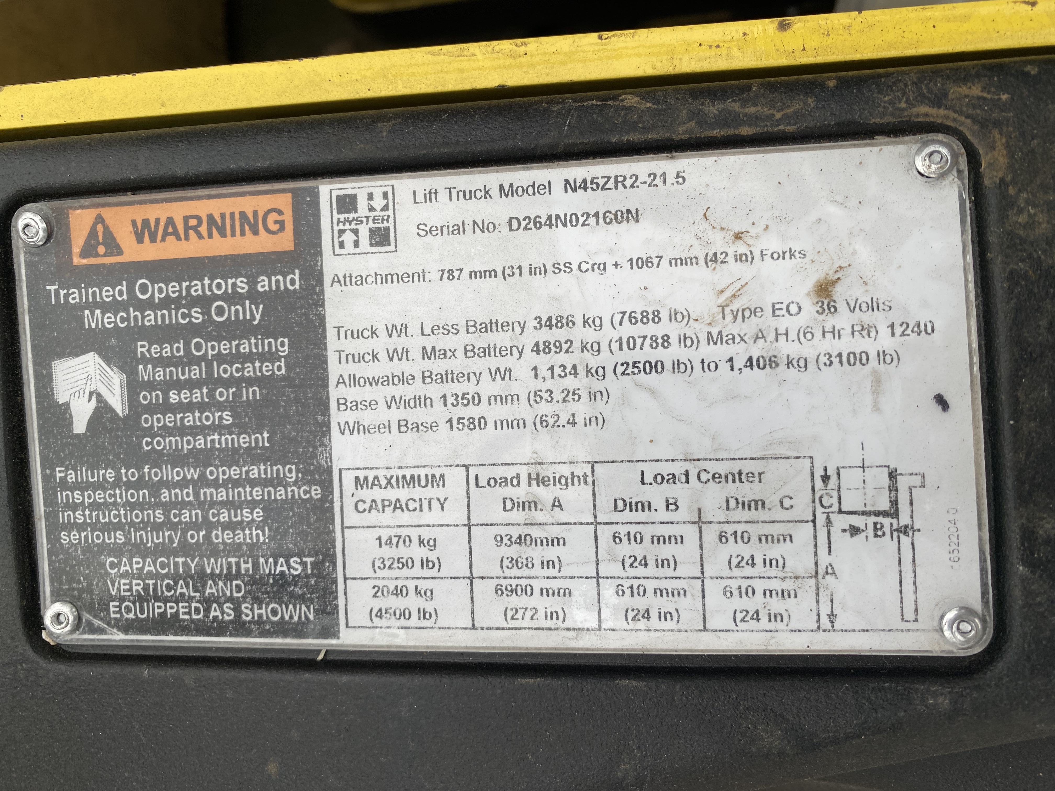 2015 Hyster N45ZR2